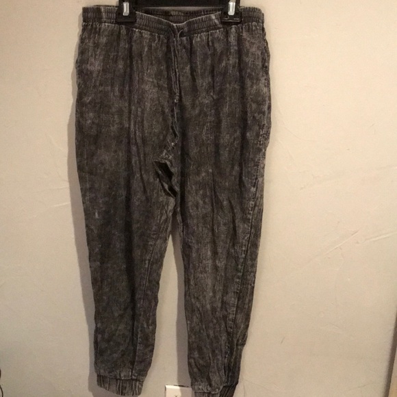 Urban Outfitters Black Acidwash cloth pants - Picture 1 of 4